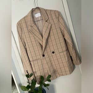 OAK + FORT Plaid Blazer Jacket
